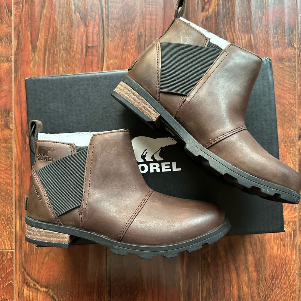 Sorel Emilie waterproof leather Chelsea boot size 6 - Picture 8 of 12